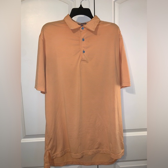 Peter Millar Other - Men's Orange Striped Peter Millar Polo